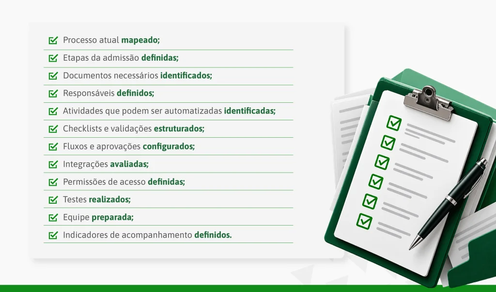 Checklist para implementar a admissão digital com segurança